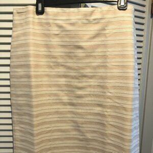 Pencil Skirt, beige/white (Ann Taylor, size 14)